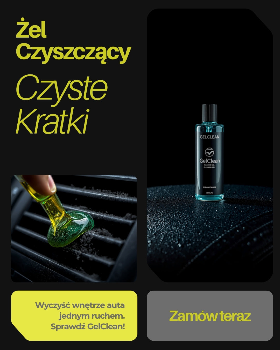 GelClean — Żel do czyszczenia kratki wentylacyjnej auta